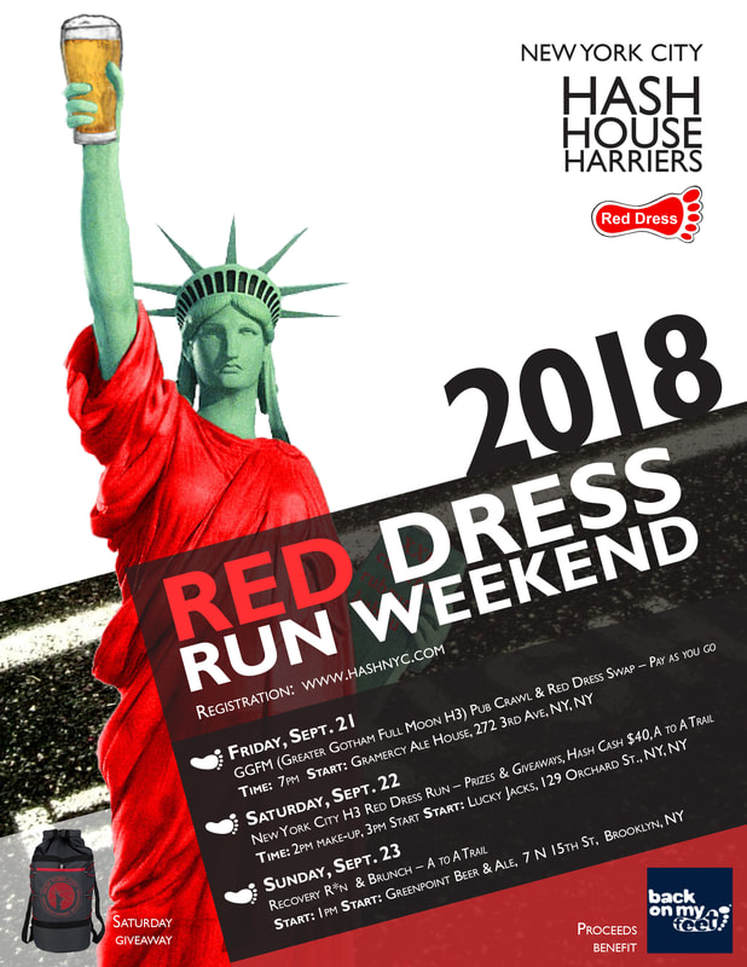 NYC red dress run poster